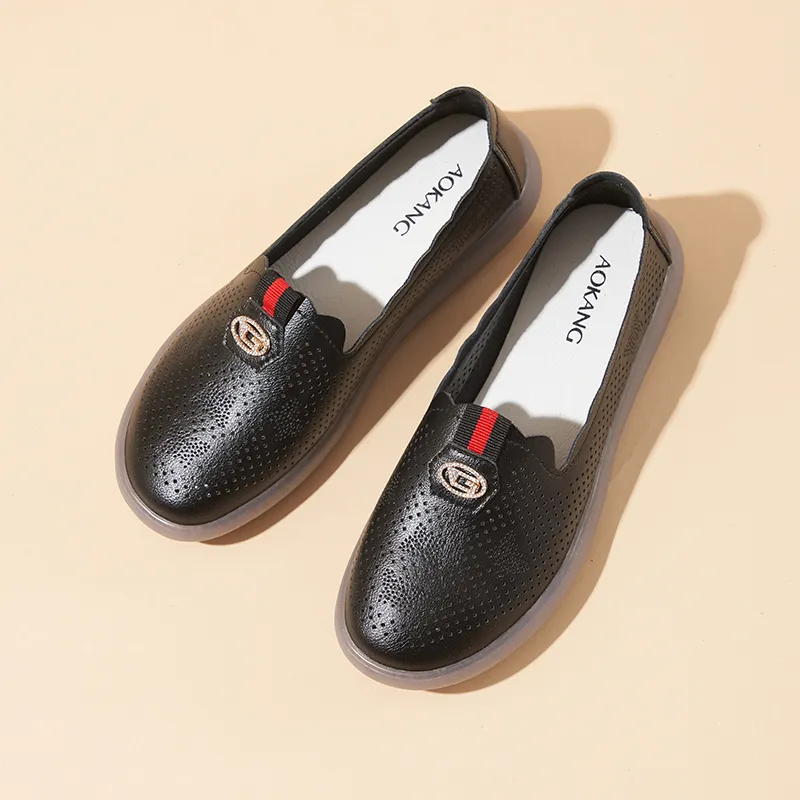 AOKANG Loafers Women's Black/Ecru-3