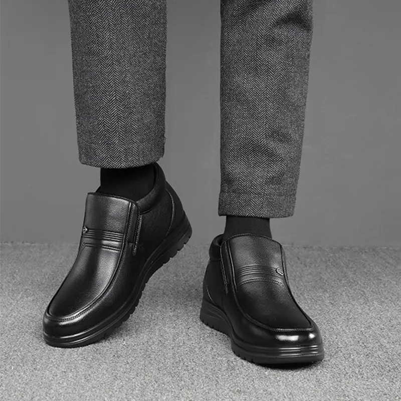 AOKANG Business Casual Shoes Men's Black-3