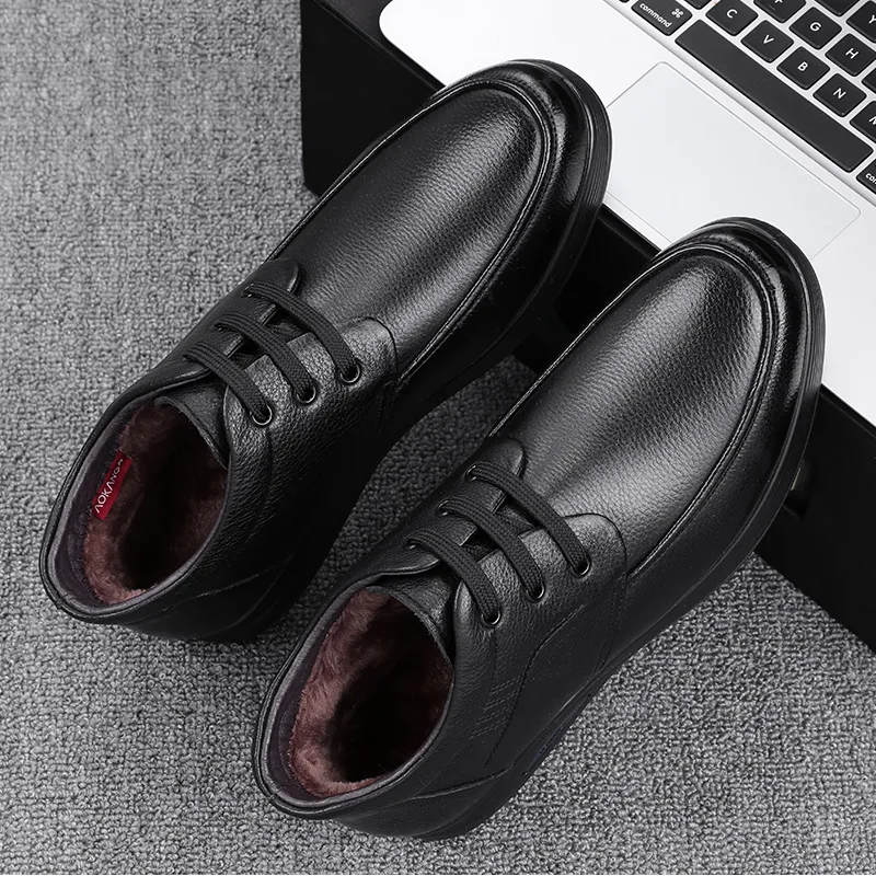AOKANG Business Casual Shoes Men's Black-3