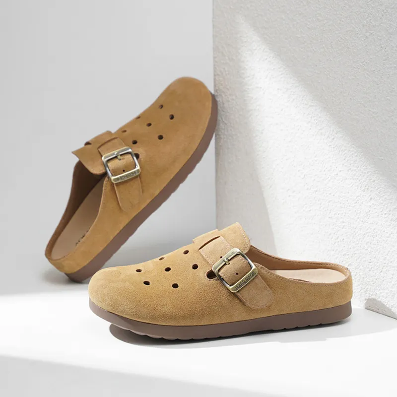 AOKANG Rubber Sole Slip Resistant Closed Toe Slippers Women's-1