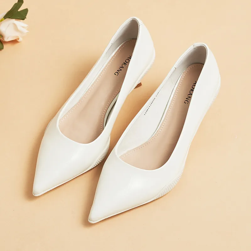 AOKANG Flared Heel High Heels Women's-9