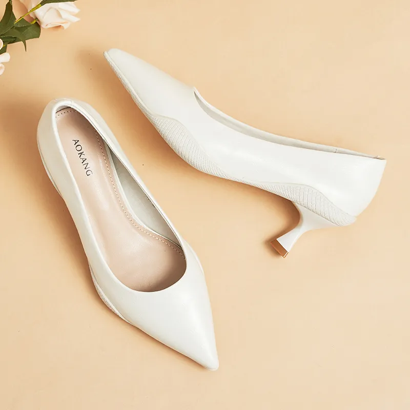 AOKANG Flared Heel High Heels Women's-8