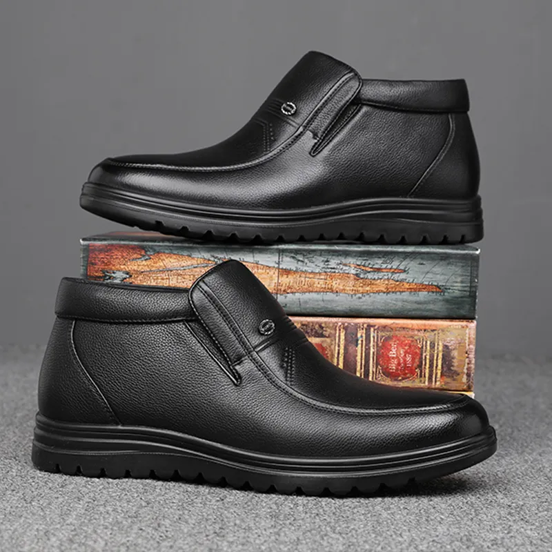 AOKANG Business Casual Shoes Men's Black-7