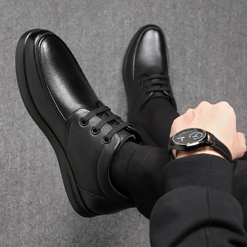 AOKANG Business Casual Shoes Men's Black-2