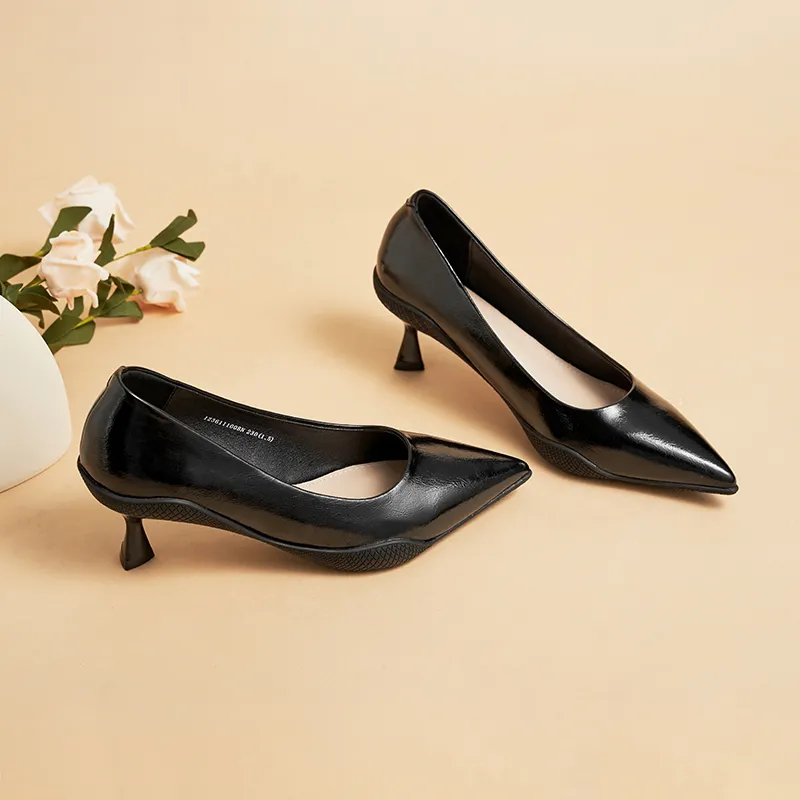 AOKANG Flared Heel High Heels Women's-4