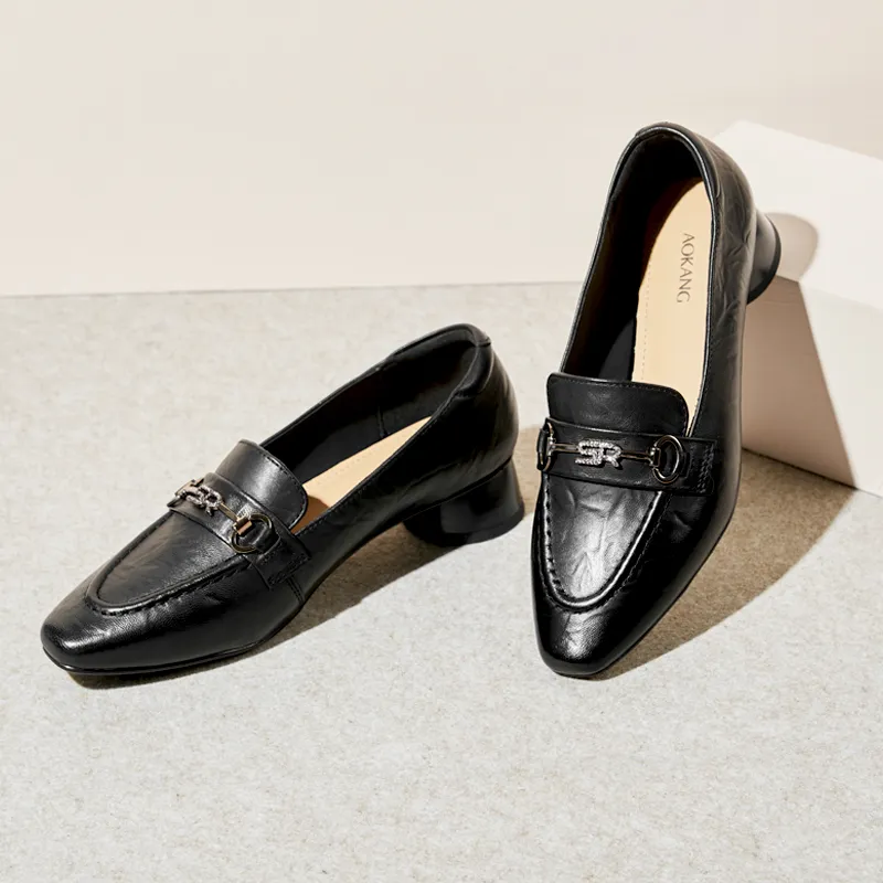 AOKANG Chunky Heel Casual Shoes Women's-3
