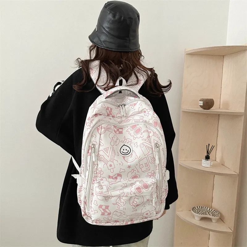 WICKBUEN Oxford Backpack Travel Bag Regular Unisex Black/Purple/Green/Blue/Pink-15