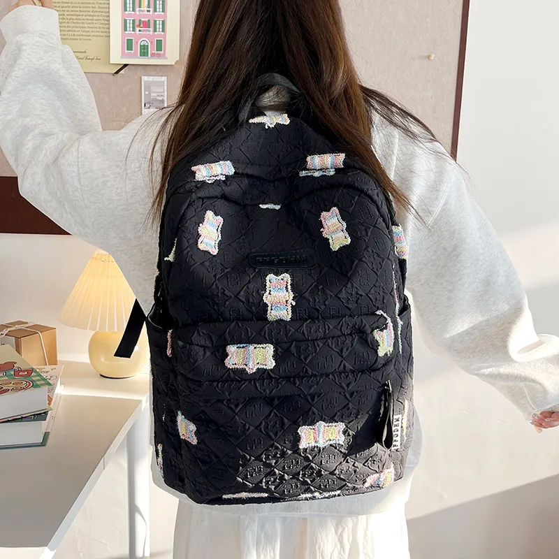 WICKBUEN Canvas Backpack Women's Multicolor-21