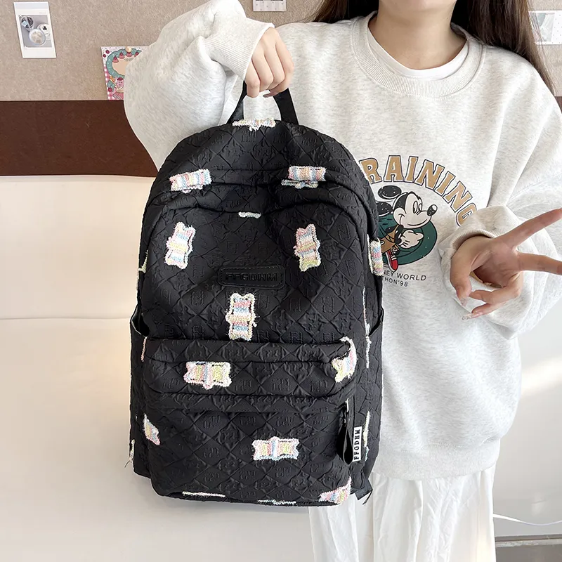 WICKBUEN Canvas Backpack Women's Multicolor-19