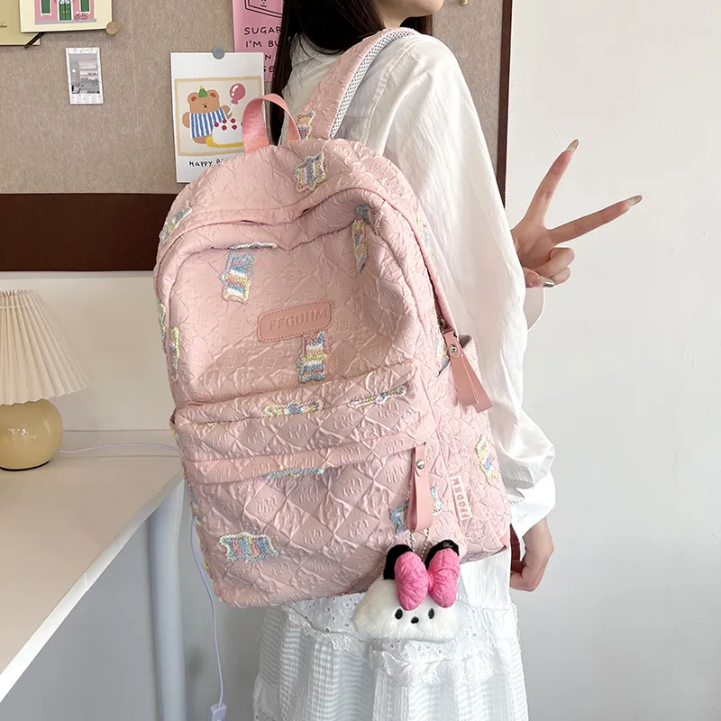 WICKBUEN Canvas Backpack Women's Multicolor-6