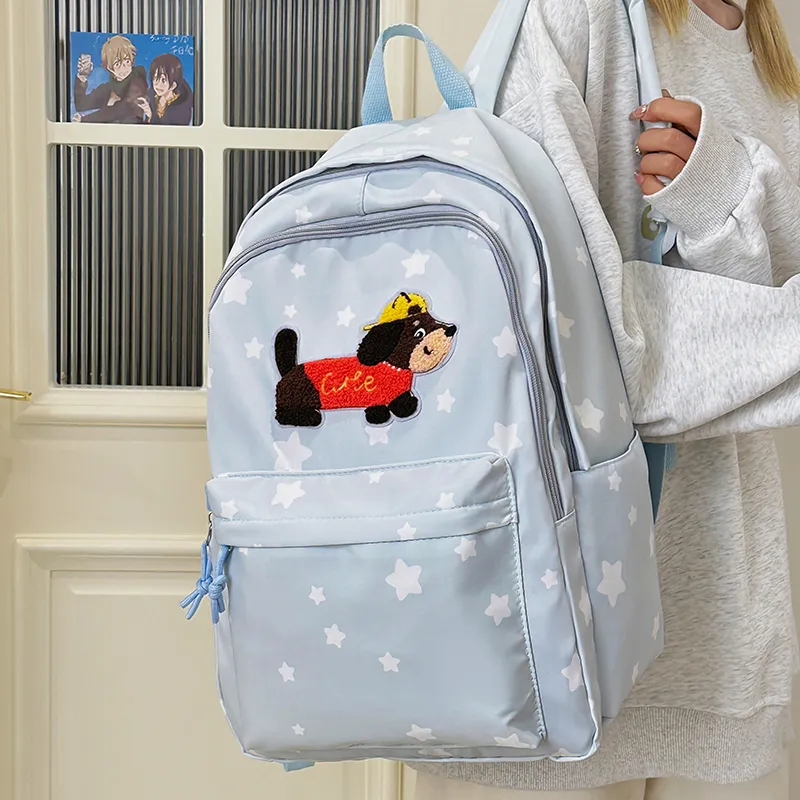WICKBUEN Nylon Backpack Tubas Women's White/Yellow/Blue-13