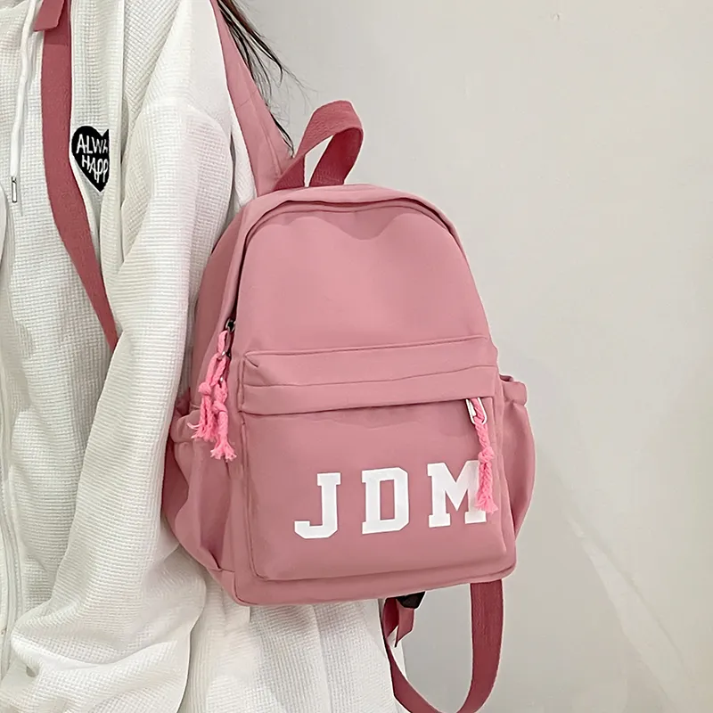 WICKBUEN Nylon Backpack Regular Unisex White/Black/Pink/Sky Blue-16