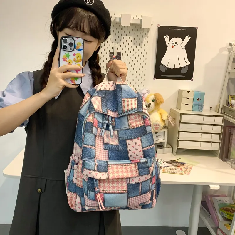 WICKBUEN Canvas Backpack Unisex Multicolor-12