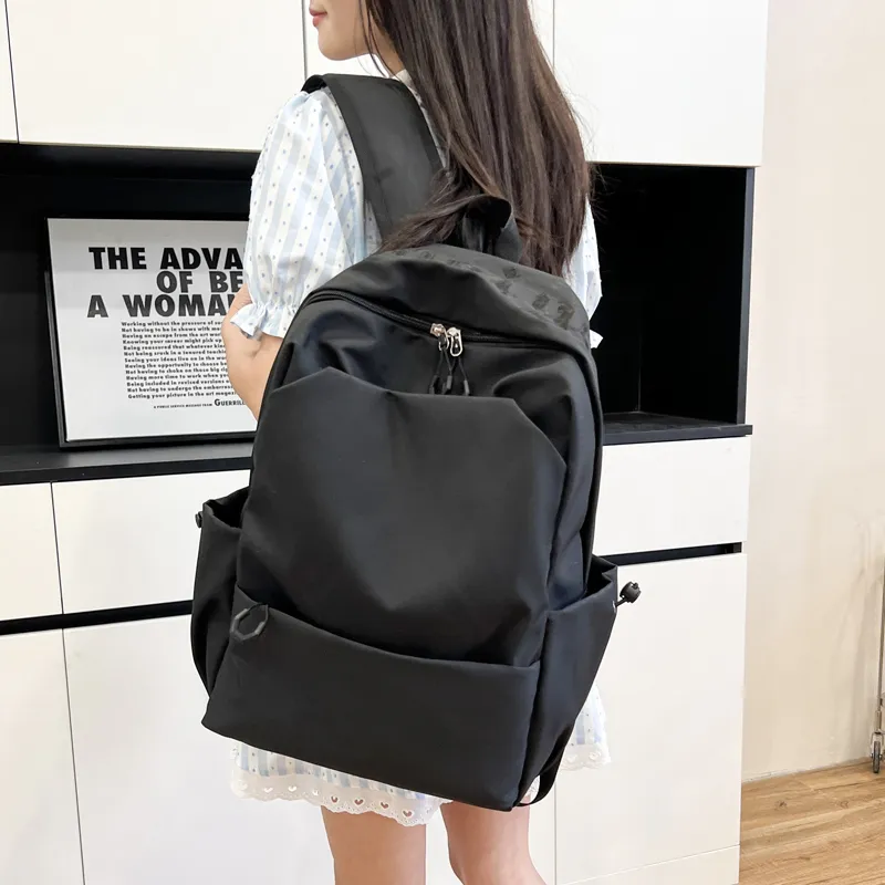 WICKBUEN Fabric Short Trip Travel Backpack Unisex White/Black/Red/Blue-8