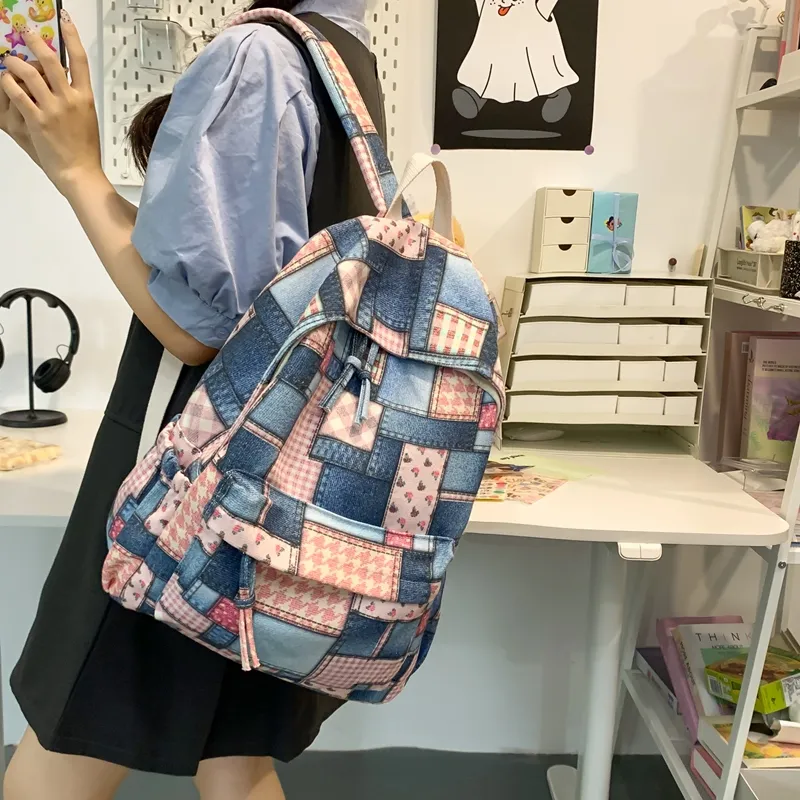WICKBUEN Canvas Backpack Unisex Multicolor-13