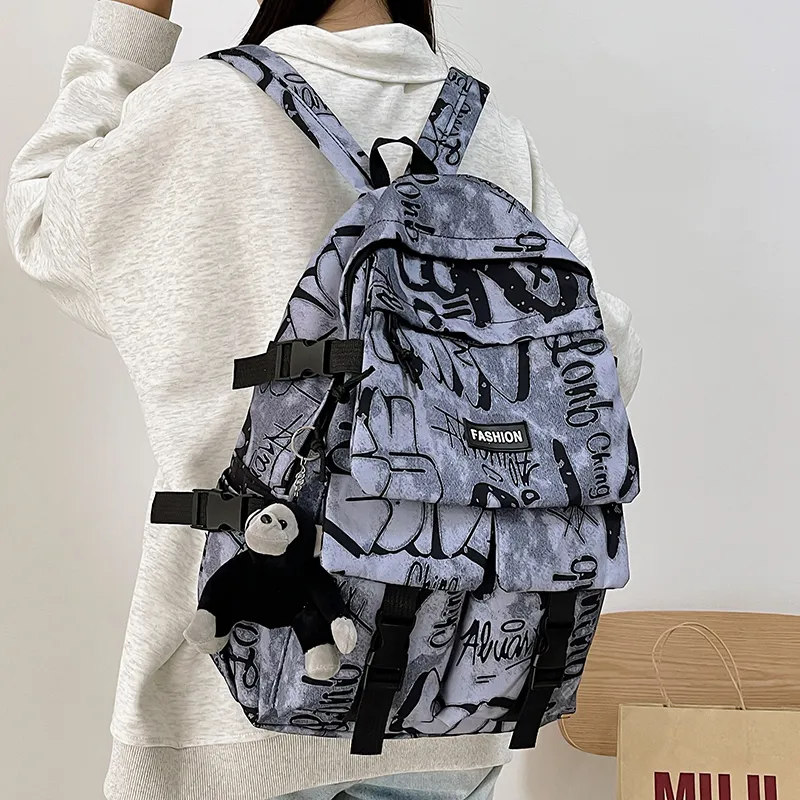 WICKBUEN Nylon Backpack Unisex Multicolor-17