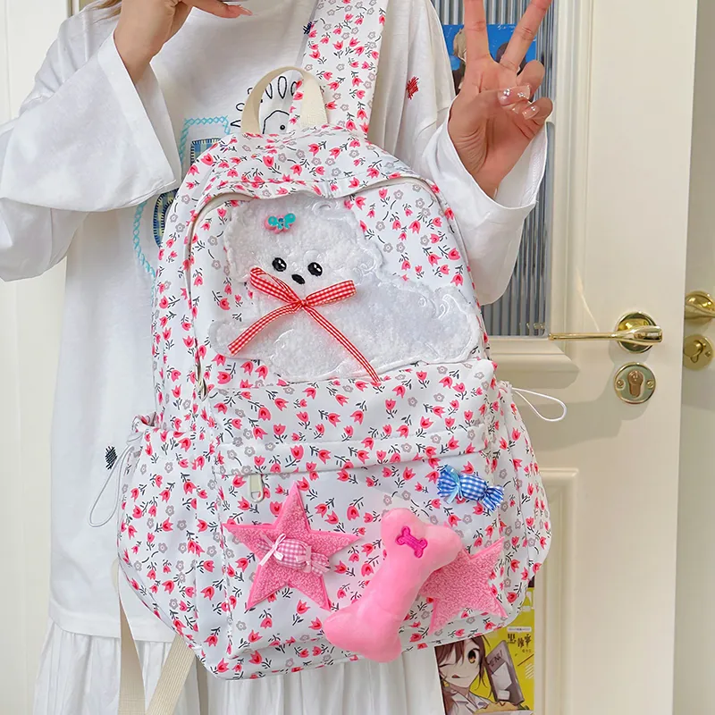 WICKBUEN Nylon Backpack Regular Women's White-1