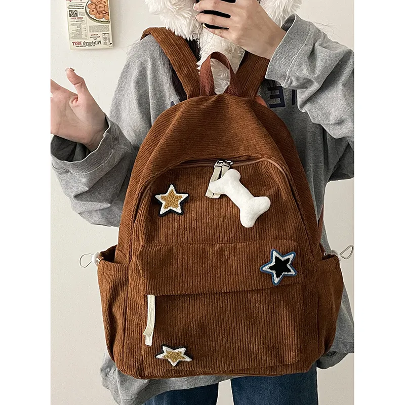WICKBUEN Corduroy Backpack Women's Multicolor-20