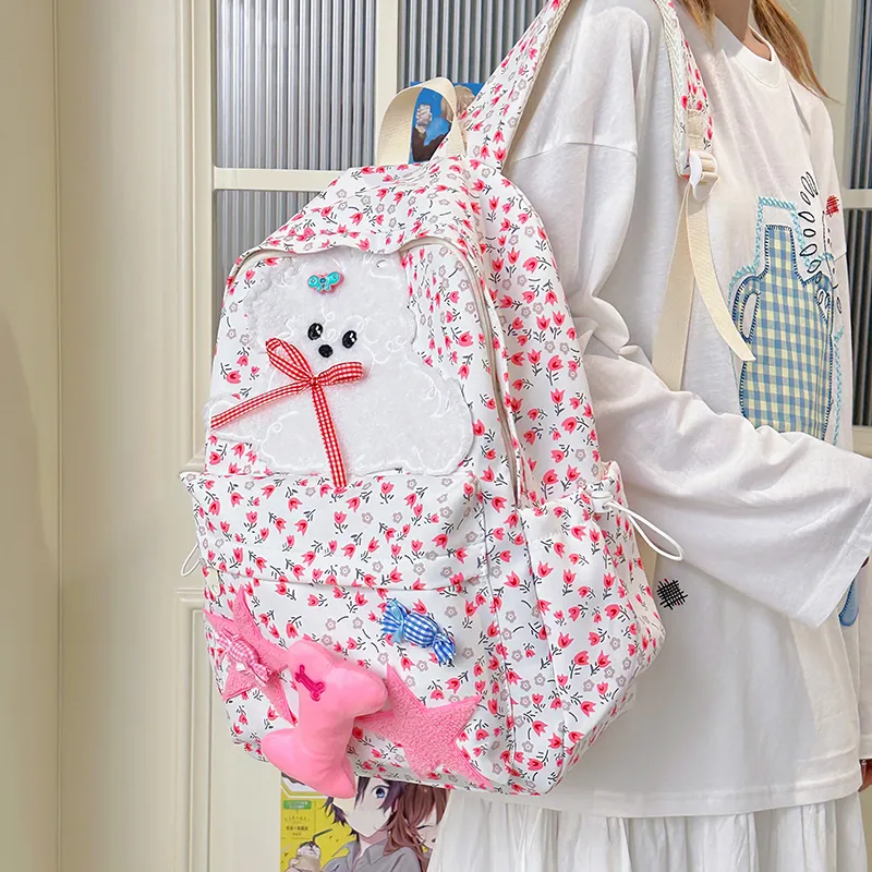 WICKBUEN Nylon Backpack Regular Women's White-3