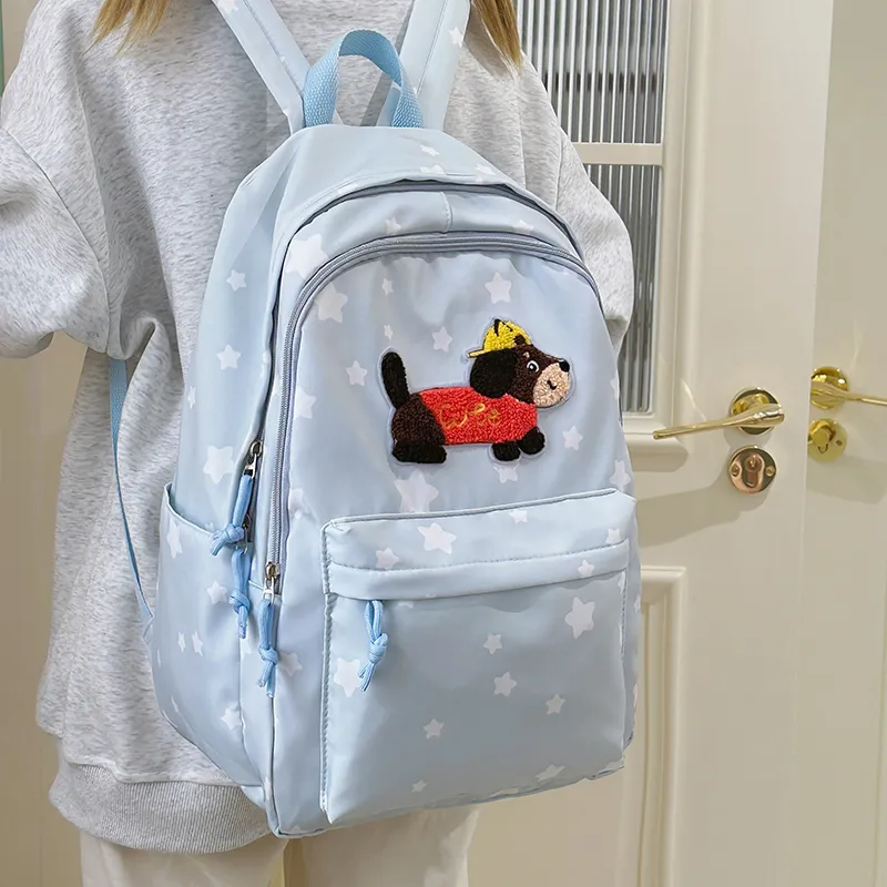WICKBUEN Nylon Backpack Tubas Women's White/Yellow/Blue-15