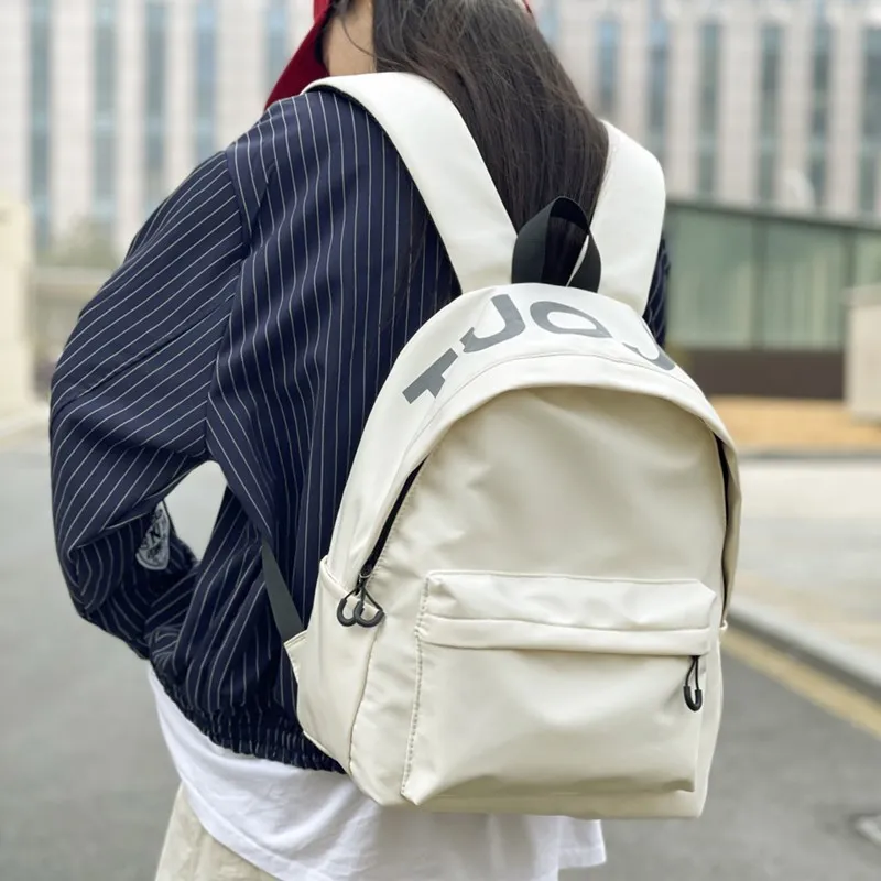 WICKBUEN Nylon Backpack Unisex White/Black/Green-3