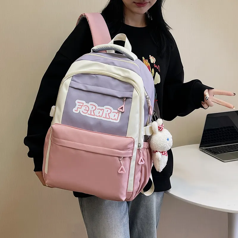 WICKBUEN Canvas Backpack Unisex Multicolor-7