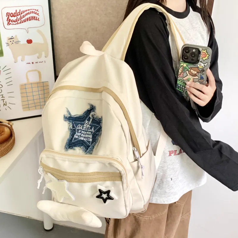 WICKBUEN Composite Cloth Backpack Unisex White-1