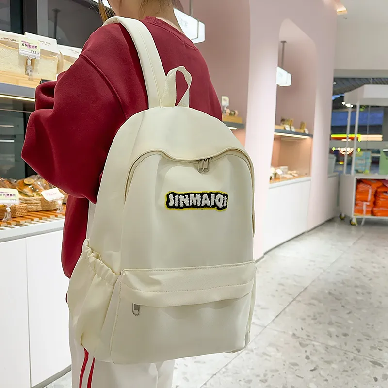 WICKBUEN Nylon Backpack Regular Unisex Green/White/Black/Red-7