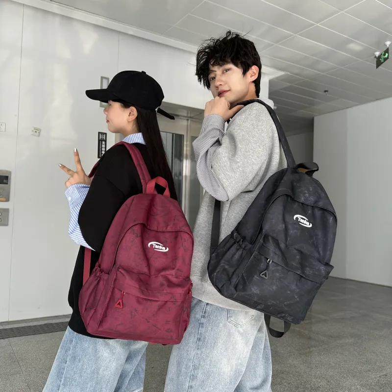 WICKBUEN Nylon Backpack Unisex White/Red/Blue/Black-7