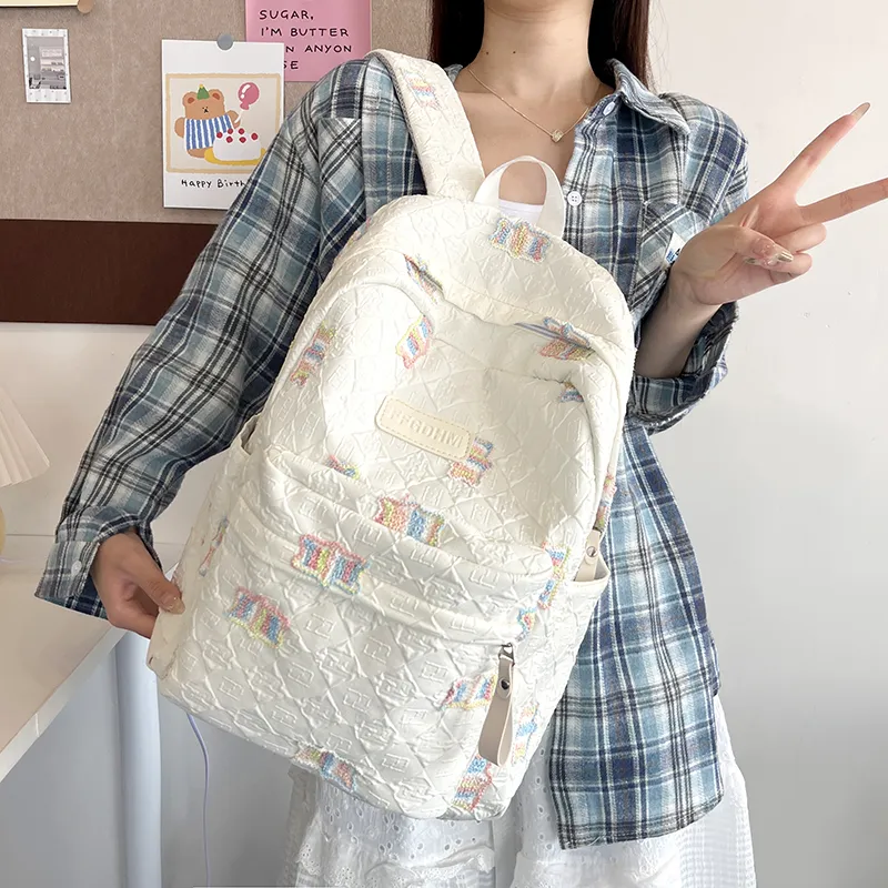 WICKBUEN Canvas Backpack Women's Multicolor-1