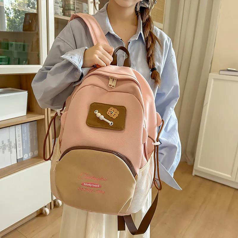 WICKBUEN Nylon Backpack Women's Burgundy/Black/Khaki/Purple-10