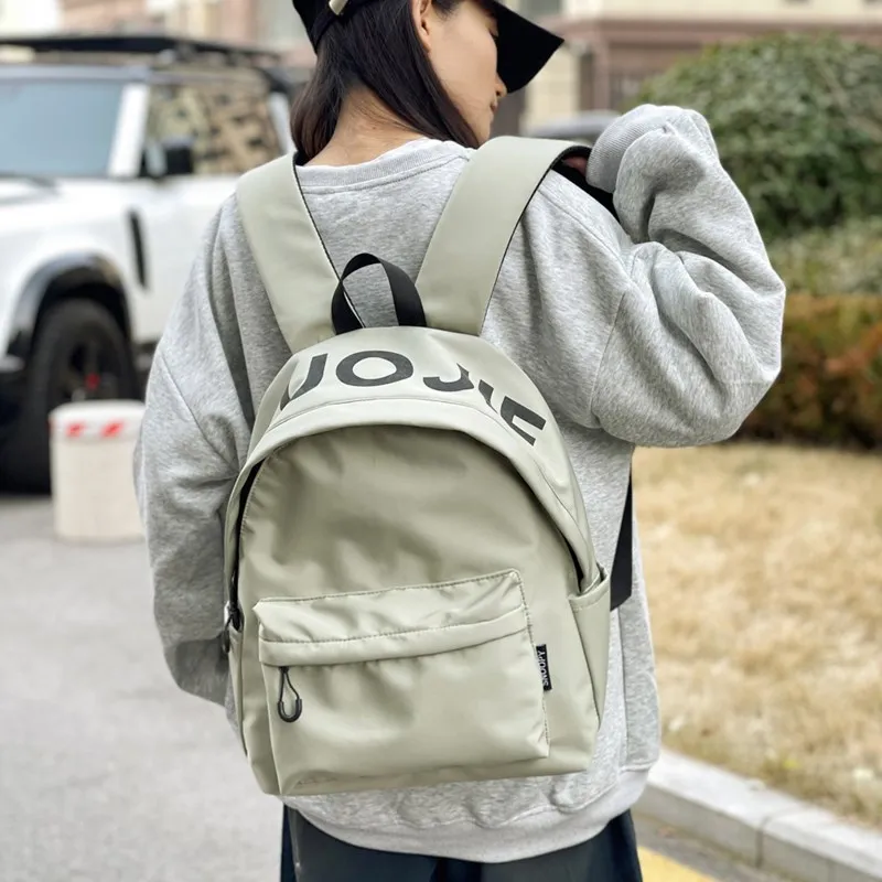 WICKBUEN Nylon Backpack Unisex White/Black/Green-16
