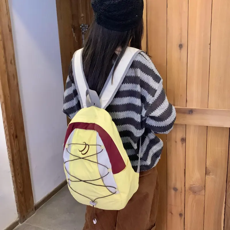 WICKBUEN Fabric Backpack Regular Unisex Yellow/Pink-1