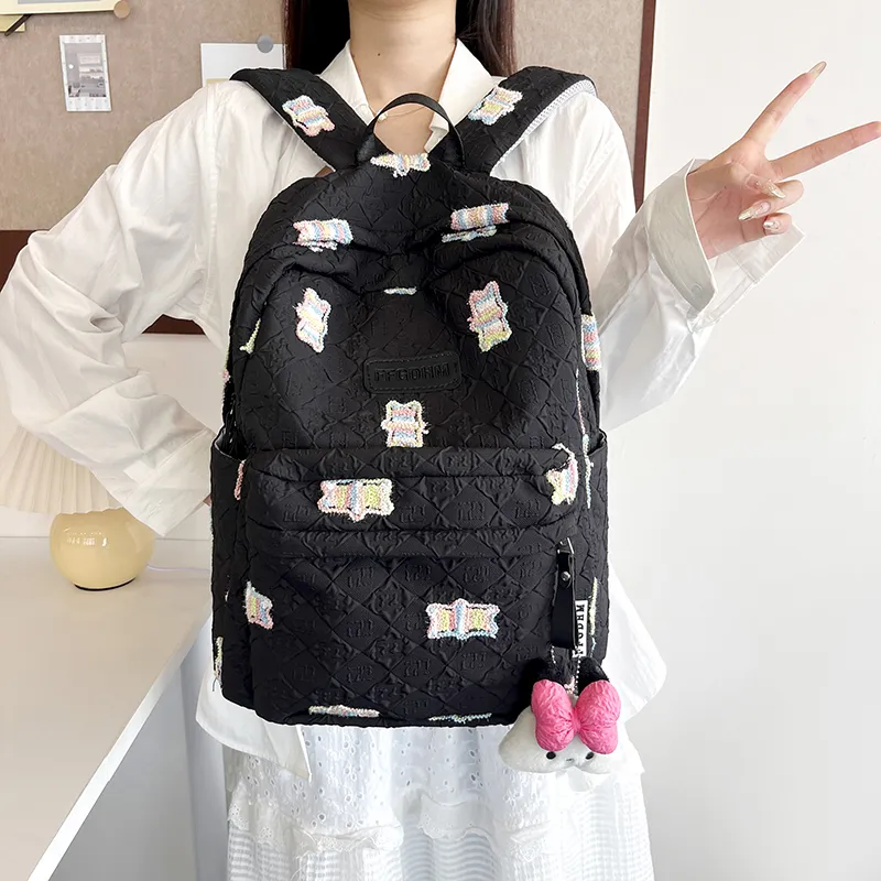 WICKBUEN Canvas Backpack Women's Multicolor-23