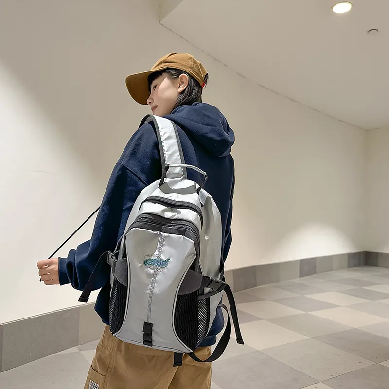 WICKBUEN Nylon Backpack Regular Unisex Silver-2