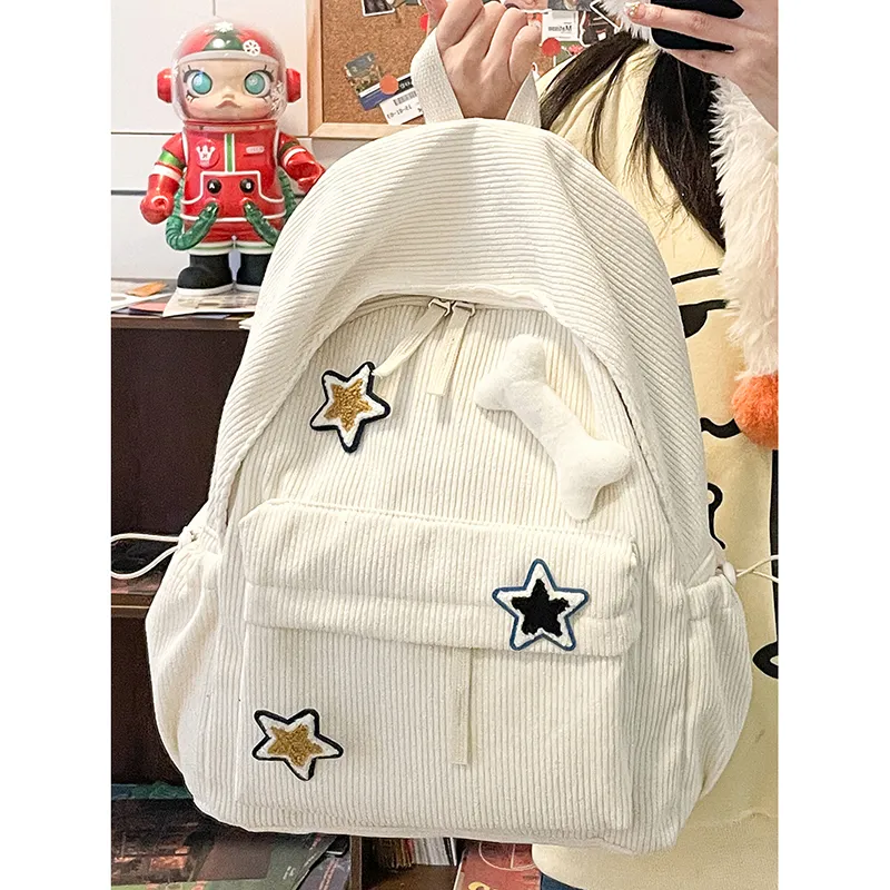 WICKBUEN Corduroy Backpack Women's Multicolor-2