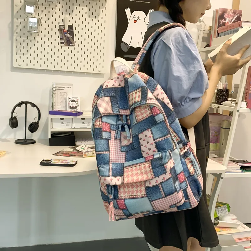 WICKBUEN Canvas Backpack Unisex Multicolor-16