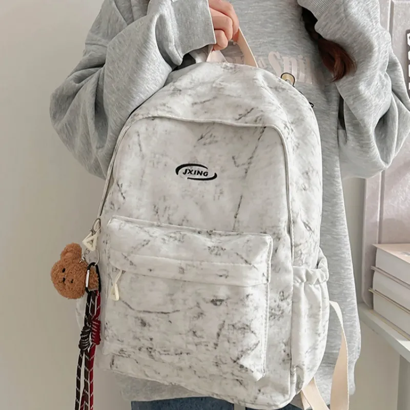 WICKBUEN Nylon Backpack Unisex White/Black/Red/Blue-1