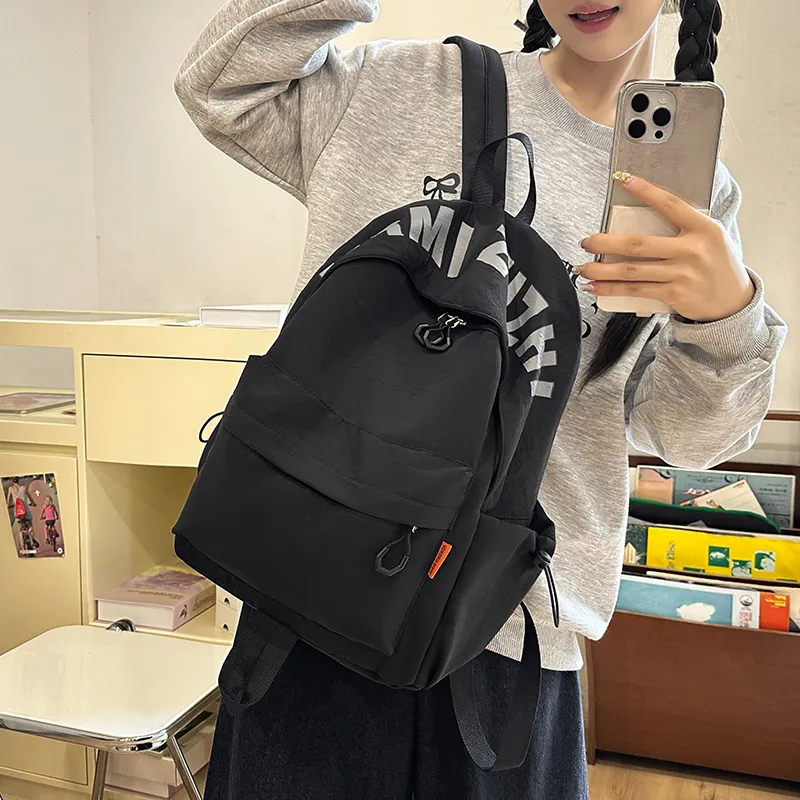 WICKBUEN Nylon Backpack Regular Unisex White/Black/Red/Green-4