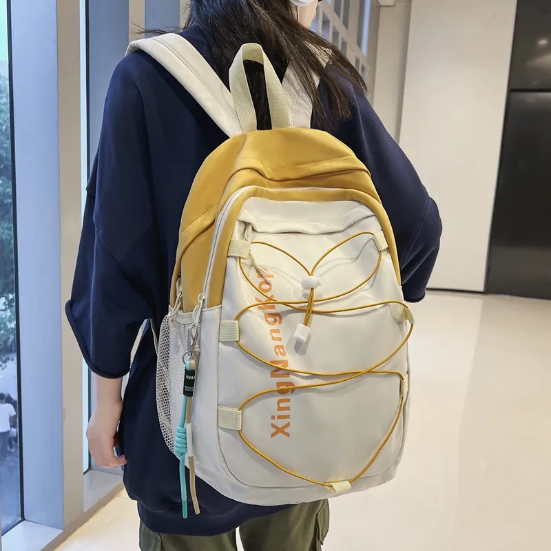 WICKBUEN Nylon Backpack Regular Unisex Yellow/Red/Black/Green-4