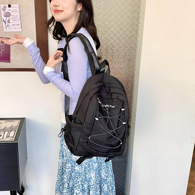 WICKBUEN Nylon Backpack Regular Unisex Purple/Gray/Black-16