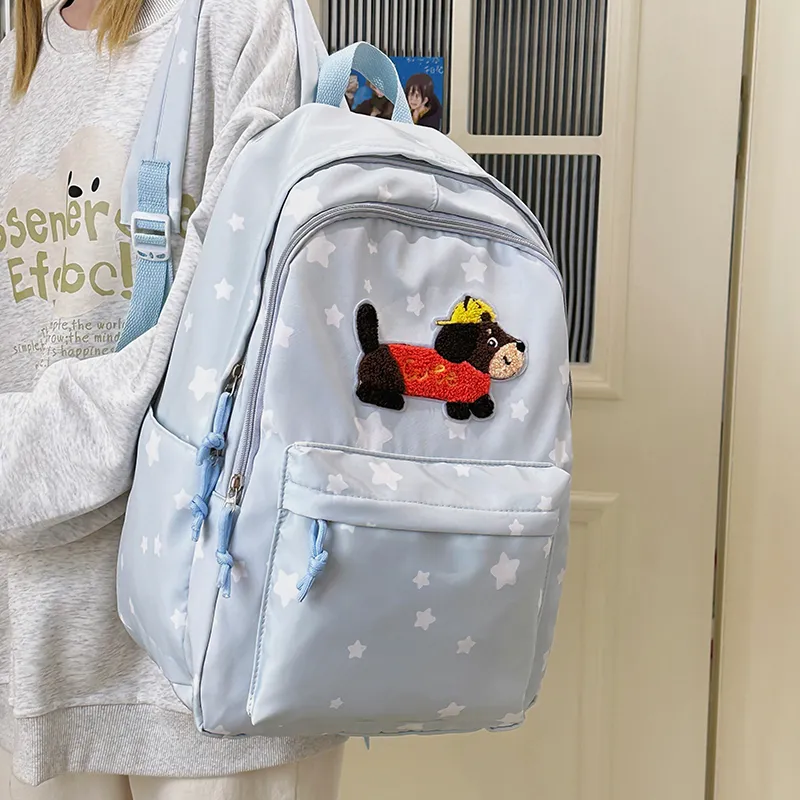 WICKBUEN Nylon Backpack Tubas Women's White/Yellow/Blue-16