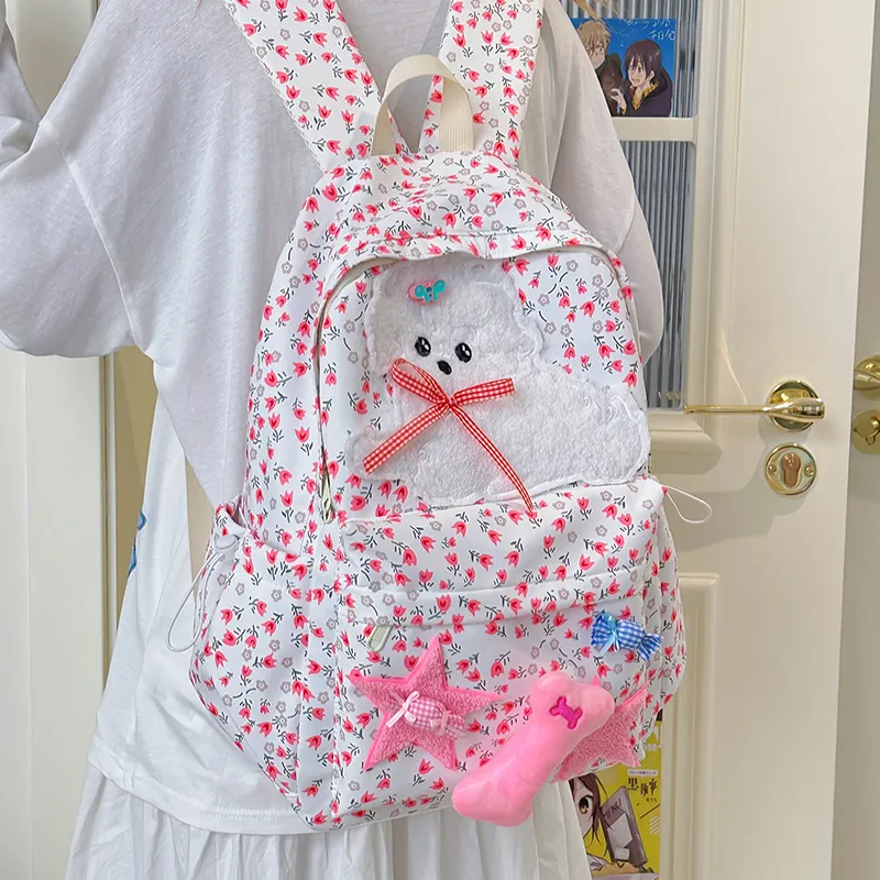 WICKBUEN Nylon Backpack Regular Women's White-4