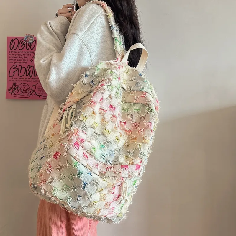 WICKBUEN Canvas Backpack Unisex Multicolor-5