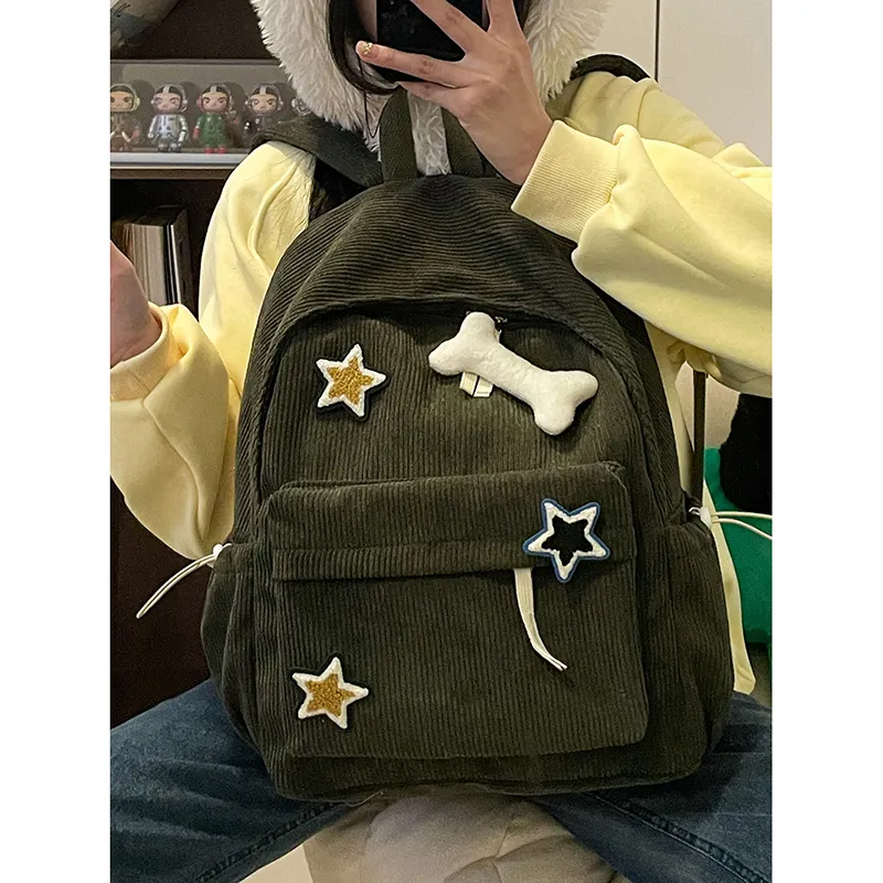 WICKBUEN Corduroy Backpack Women's Multicolor-15