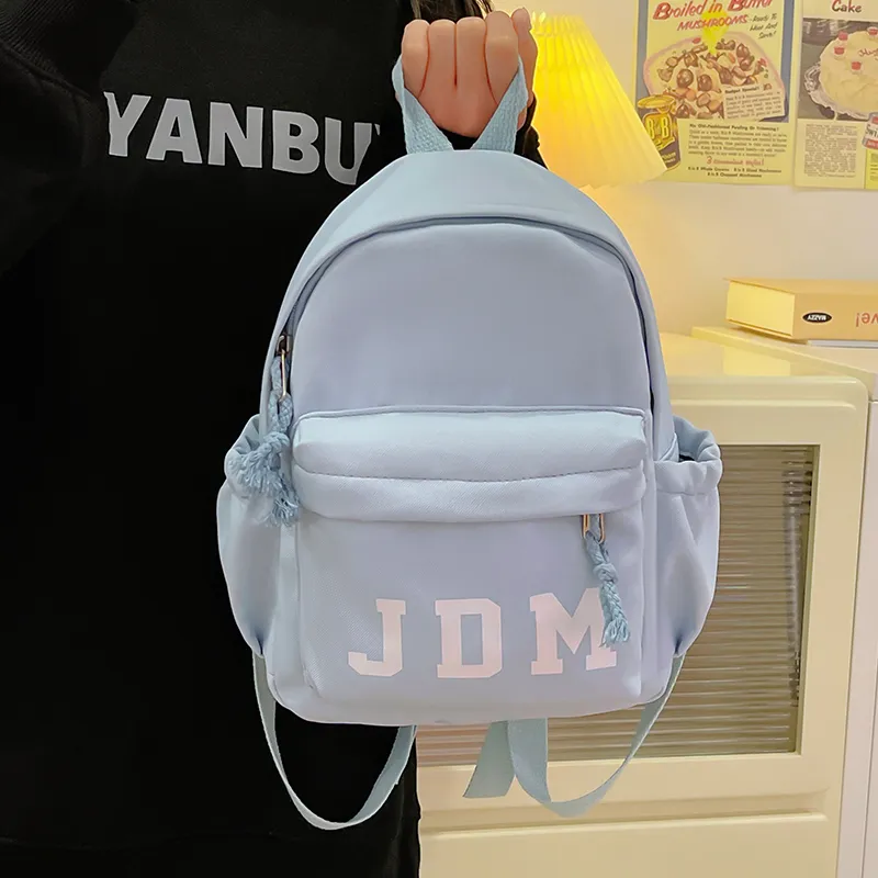 WICKBUEN Nylon Backpack Regular Unisex White/Black/Pink/Sky Blue-19