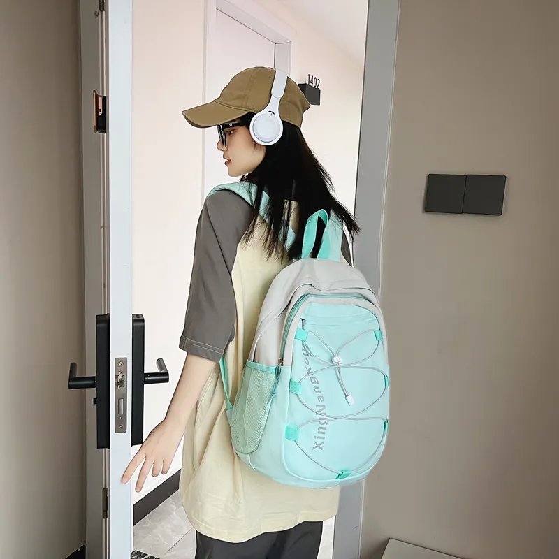 WICKBUEN Nylon Backpack Regular Unisex Yellow/Red/Black/Green-9