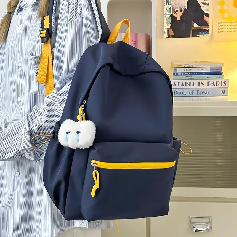 WICKBUEN Nylon Backpack Regular Unisex White/Black/Yellow/Red-23