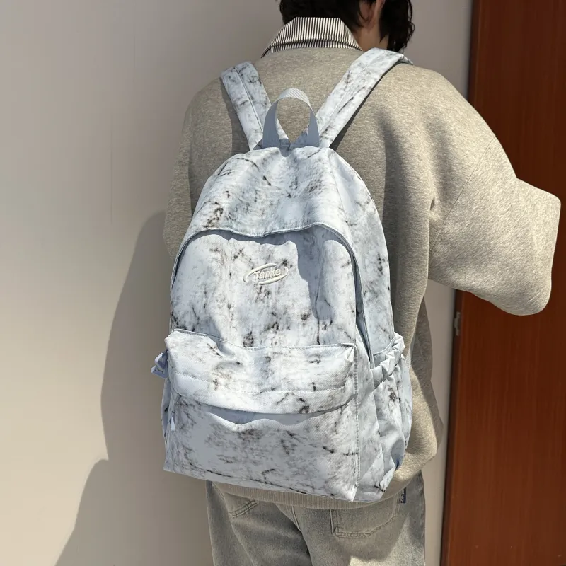 WICKBUEN Nylon Backpack Unisex White/Red/Blue/Black-19