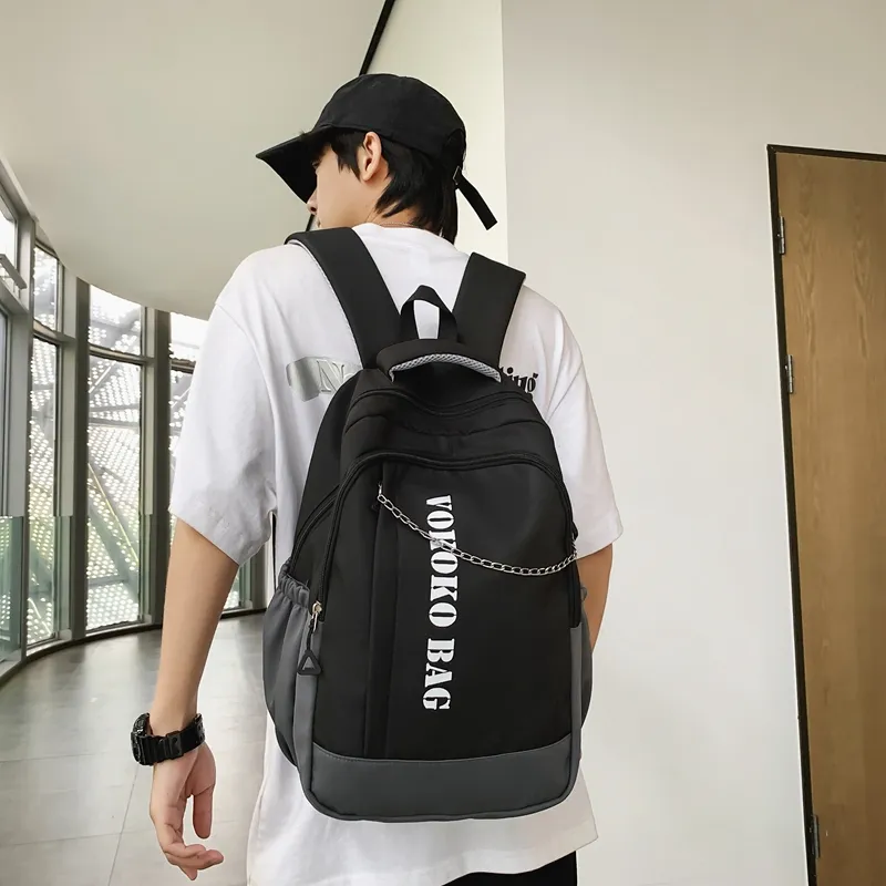 WICKBUEN Nylon Backpack Regular Unisex Blue/Burgundy/Pink-20